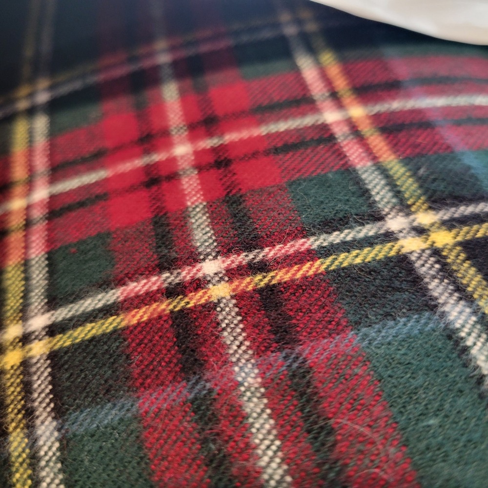 LL Bean Womans Sherpa Lined Plaid Flannel Jacket Hoodie XL Petite Relaxed Fit - Picture 6 of 12